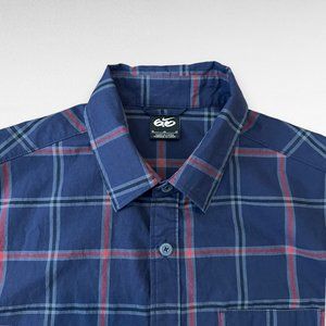 Nike 6.0 Shirt Adult Medium Blue Red Button Up Short Sleeve Casual Men's